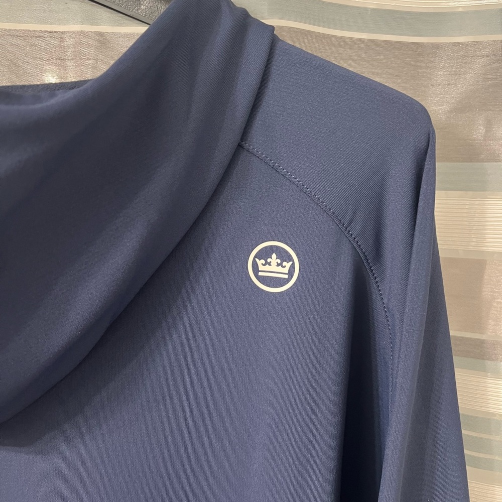 Peter Millar Pine Performance Navy Blue Hoodie - image 5